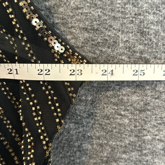 Pretty Guide Black and Gold Sequin tank dress XXL new year holiday formal - Picture 13 of 15